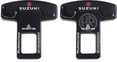 Mini Metal Seat Belt Clips Black Pair for Suzuki