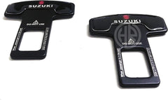 Mini Metal Seat Belt Clips Black Pair for Suzuki