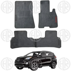 KIA Sportage 2019-2021 Black PVC Latex Floor Mats Anti Slip & Long Lasting
