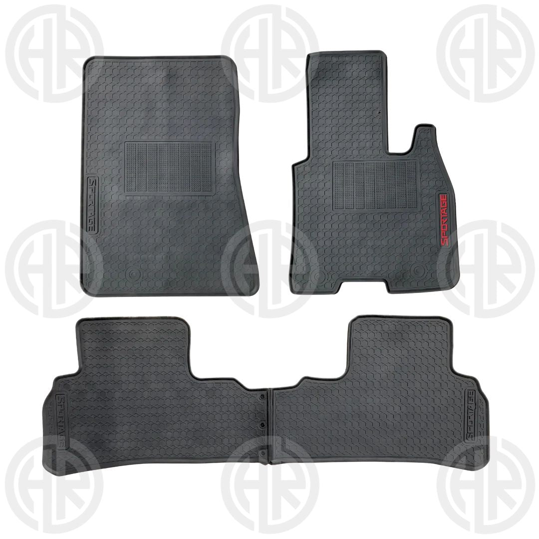 KIA Sportage 2019-2021 Black PVC Latex Floor Mats Anti Slip & Long Lasting