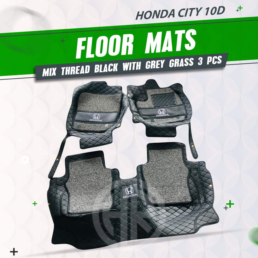 10D Floor Mats 3Pcs for Honda Civic 2016-2022
