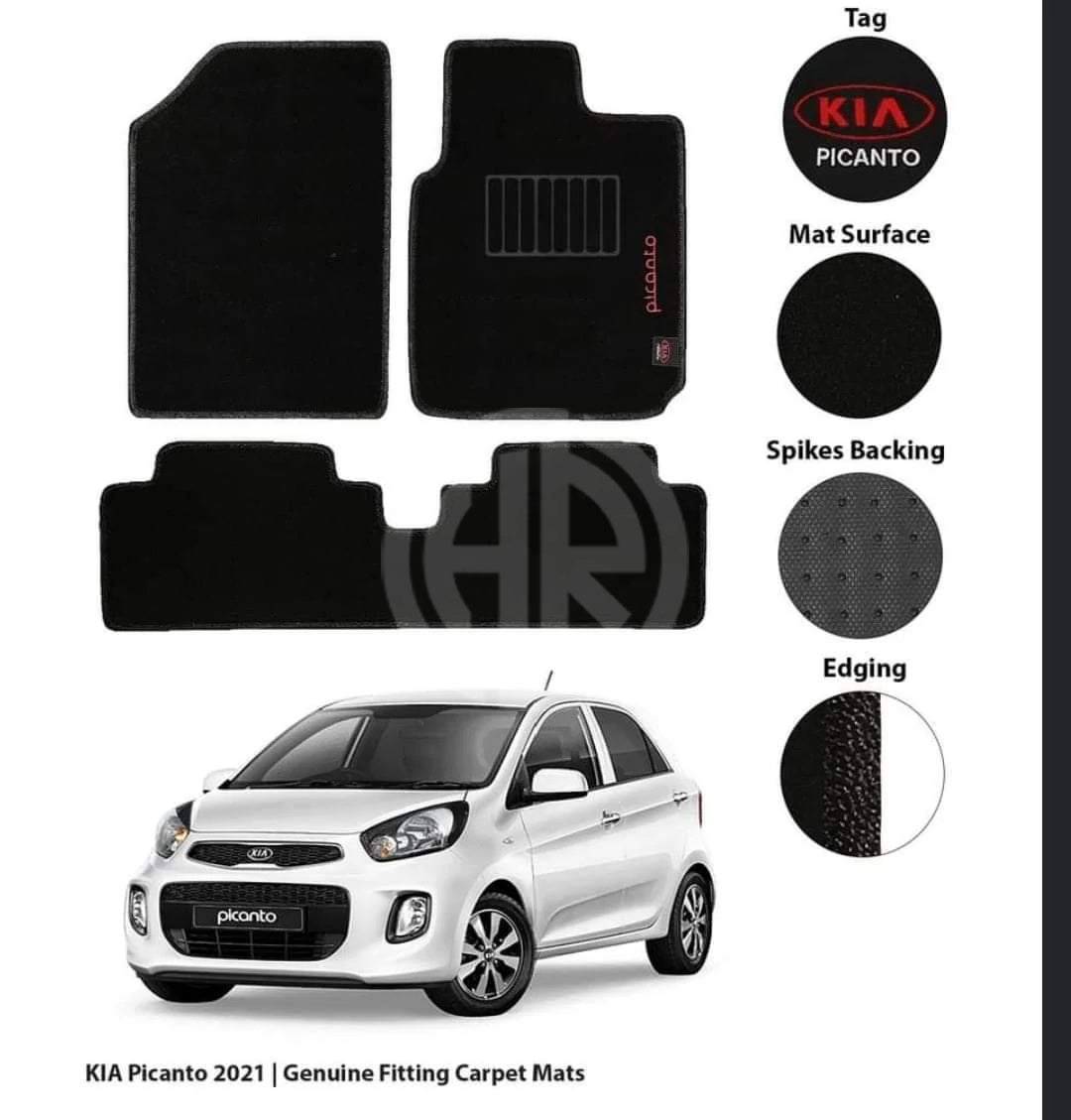 Carpet Mats Heavy Texture for KIA PICANTO 2019-2023
