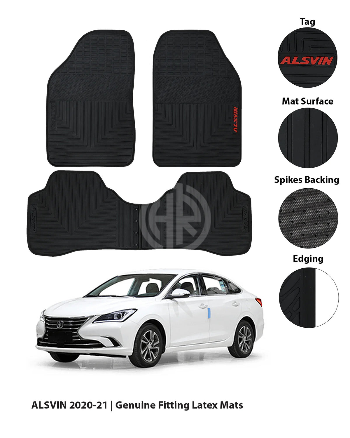 Latex Floor Mats 3 Pcs Set for CHANGAN ALSVIN