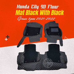 9D Floor Mats 3 Pcs for Honda City 2022-2024