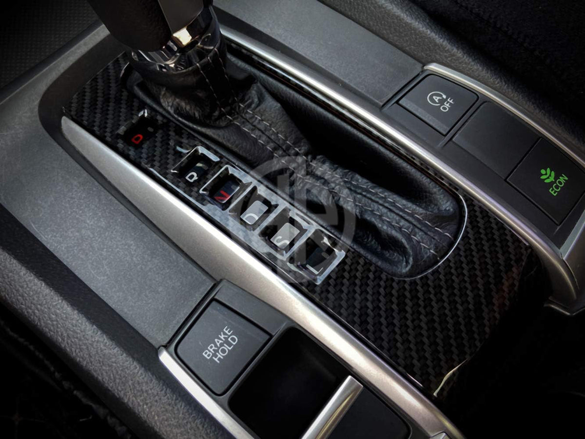 Carbon Fiber Gear Shifter Trim for Honda Civic X