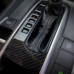 Honda Civic X Carbon Fiber Gear Shift Cover Stylish & Durable Interior Accessory
