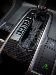 Carbon Fiber Gear Shifter Trim for Honda Civic X