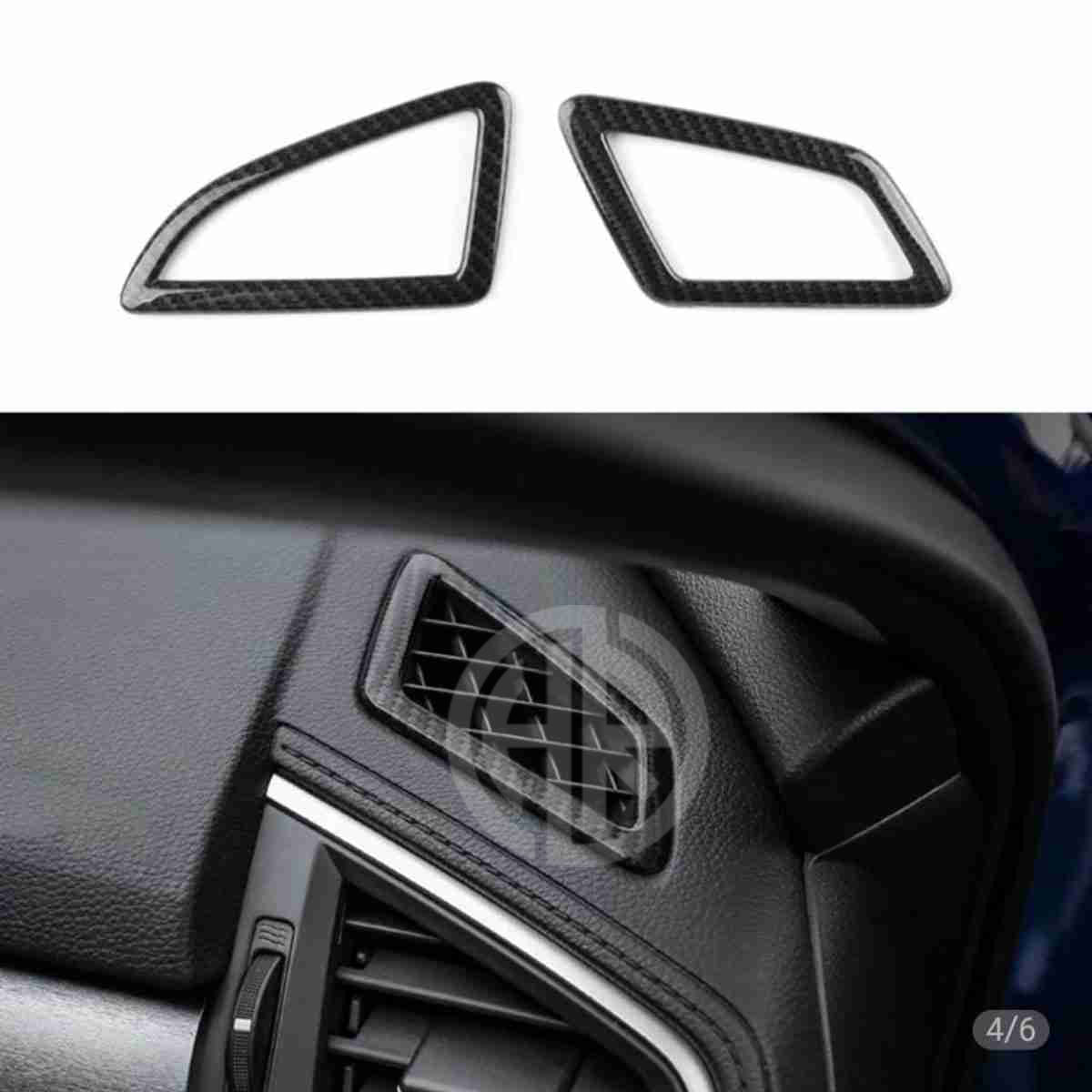 Carbon Fiber AC Vent Frame Trims for Honda Civic 2016-2021