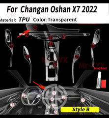 Changan Oshan X7 Interior PPF 12 Pcs Set TPU Material Protection Kit