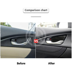 Inner Door Handle Protector in Carbon Fiber for Honda Civic