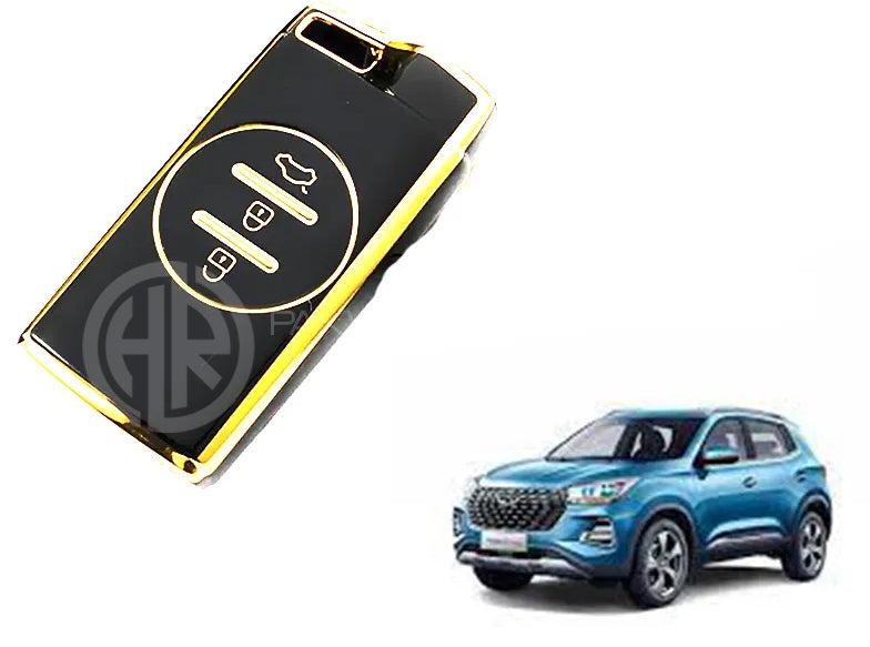Cherry Tiggo 4Pro TPU Key Cover – Black & Gold
