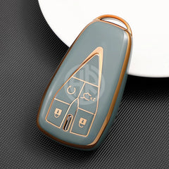 TPU Key Cover in Grey & Gold Texture for CHANGAN OSHAN X7