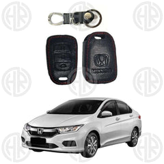 Honda City 2022 Leather Key Cover with Keychain Ring Premium Protection