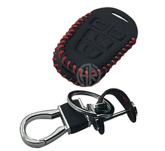 Premium Black Leather Key Cover with Key Chain Ring For Toyota Corolla 15 GLI
