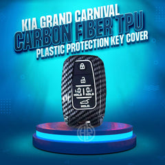 KIA Grand Carnival Key Fob Cover in Carbon Fiber Sleek Design
