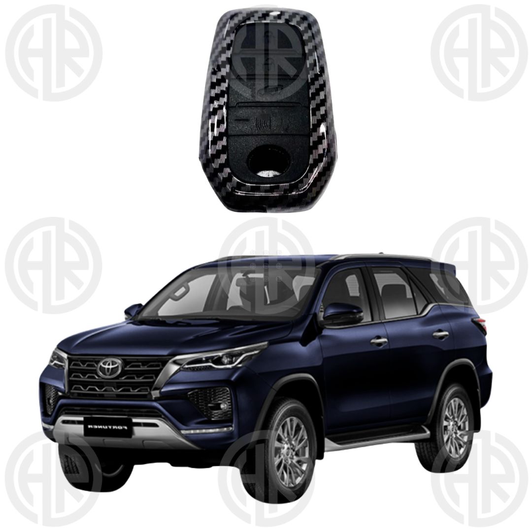 Toyota Fortuner Key Cover in Carbon Fiber Stylish & Scratch Resistant (4 Button)