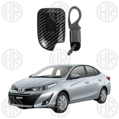 Toyota Yaris 1.5 Key Cover in Carbon Fiber Sleek Black Protection Case