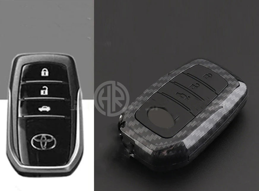 Carbon Fiber Protection Key Cover for Toyota Hilux Revo 2016-2021 (3 Button)