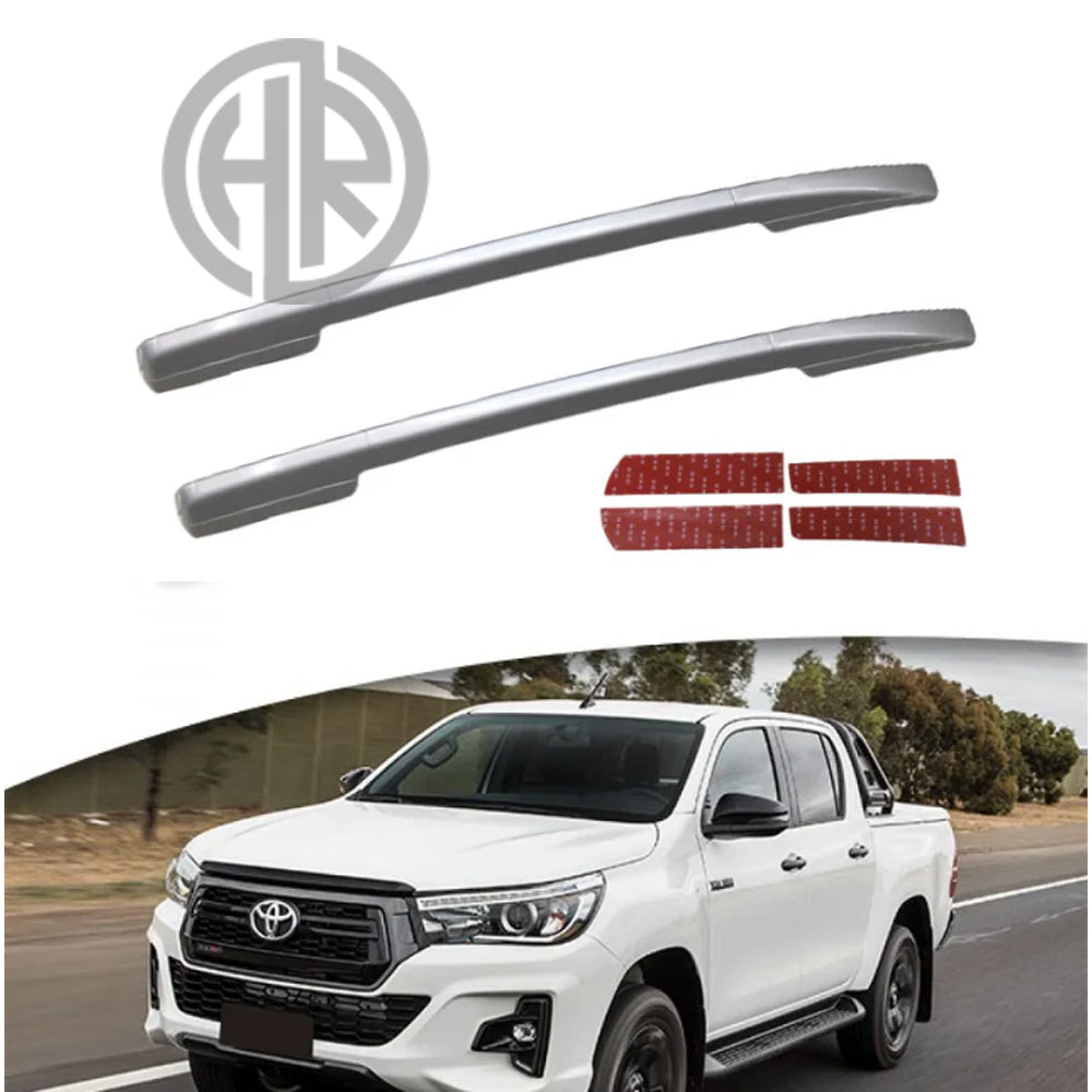 Black & Silver Roof Rail for Toyota Hilux REVO