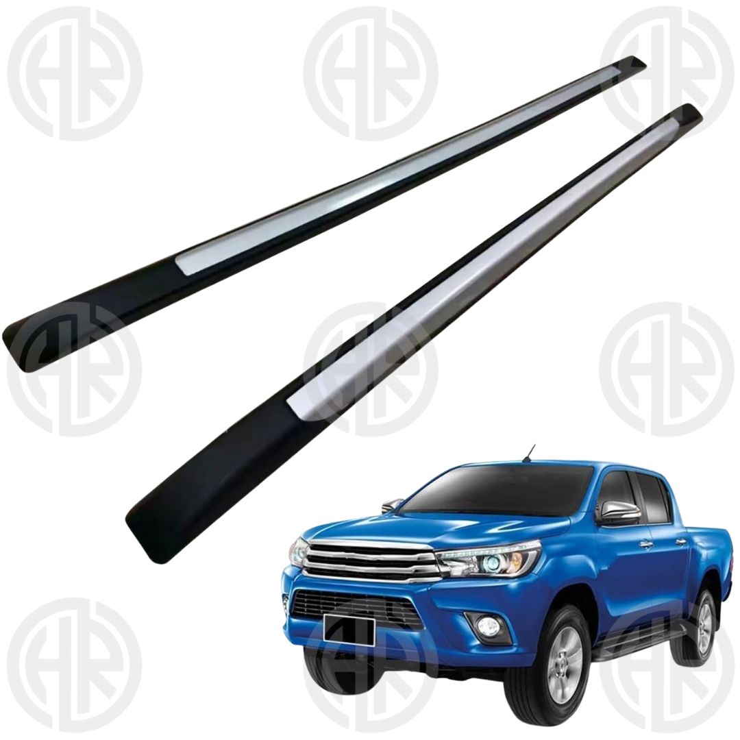 Toyota Hilux REVO Roof Rail Black & Silver Heavy Duty Design