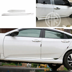 Lower Chrome Door Molding with Logo for Honda Civic X 2016-2021