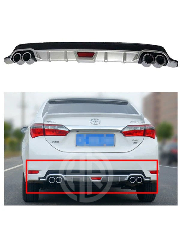 Dual Exhaust Bumper Diffuser for Toyota Corolla 2014-2017