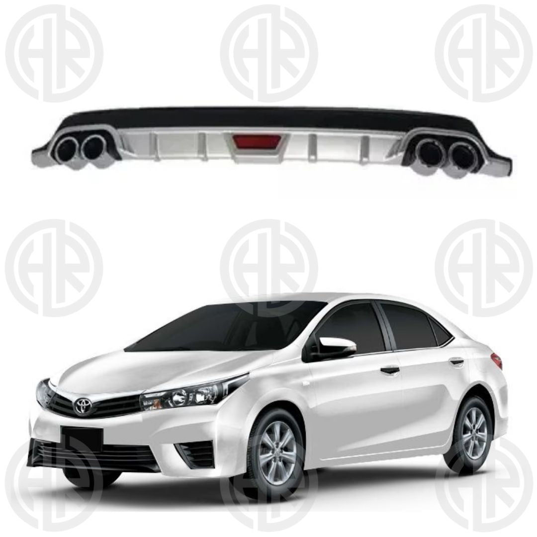 Toyota Corolla 2014–2017 Carbon Style Dual Exhaust Bumper Diffuser