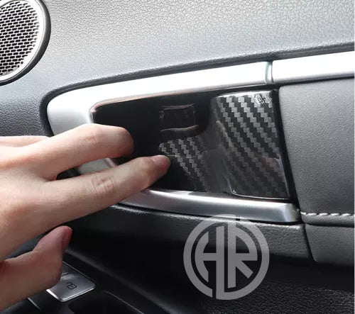 Carbon Fiber Inner Door Handle Bowl Covers for Hyundai Sonata