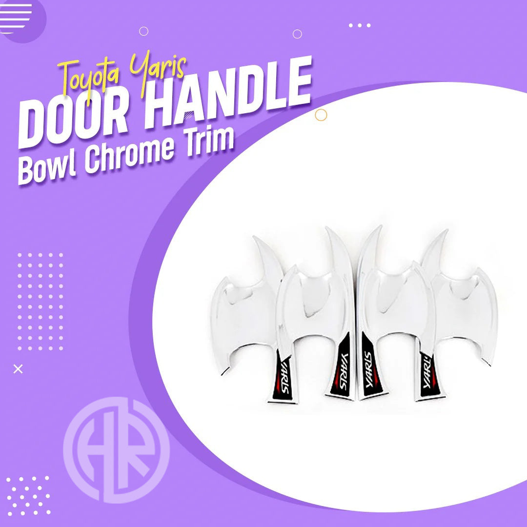 Chrome Door Handle Bowl Trim for Toyota Yaris