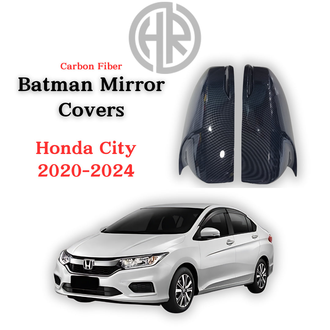 Honda City Carbon Fiber Side Mirror Cover Batman Style – Model 2021-2022