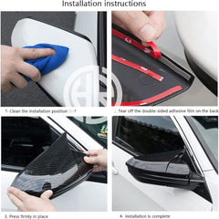 Honda City Carbon Fiber Side Mirror Cover Batman Style – Model 2021-2022