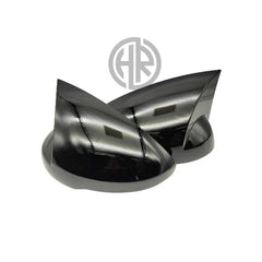 Glossy Black Batman Style Side Mirror Covers for Honda Civic 2022-2023