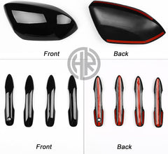 Glossy Black Side Mirror Covers for Toyota Corolla 2015-2024