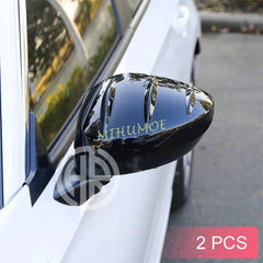 Glossy Black Shark Style Side Mirror Covers for Honda Civic 2022