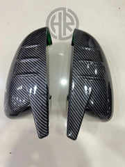 Carbon Fiber Batman Style Side Mirror Covers for Suzuki Swift 2022-2023