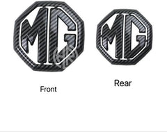 Carbon Fiber Front & Rear Emblem/Grill Badge Set for MG ZS 2020-2021