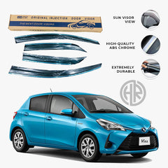 Chrome Air Press Sun Visors for Toyota Vitz 2014-2018