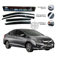 Honda City 2022 Air Press Chrome Visors Elegant Exterior Upgrade