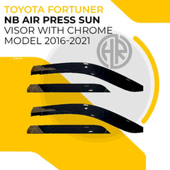 Chrome Air Press Sun Visors for Toyota Fortuner 2015