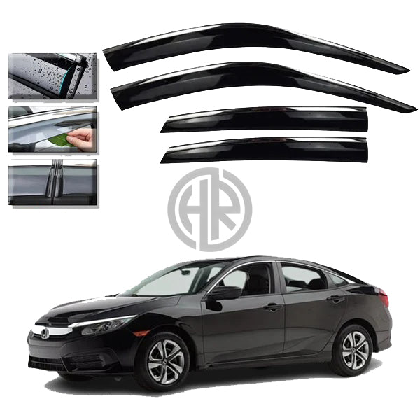 TXR Chrome Air Press Sun Visors for Honda Civic 2021