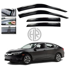 TXR Chrome Air Press Sun Visors for Honda Civic 2021