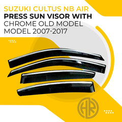 Chrome Air Press Sun Visors for Suzuki Cultus 2006-2016
