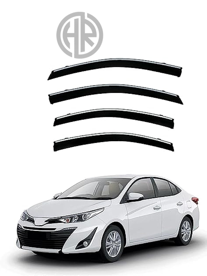 TXR Chrome Air Press Sun Visors for Toyota Yaris