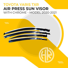 TXR Chrome Air Press Sun Visors for Toyota Yaris