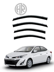 TXR Chrome Air Press Sun Visors for Toyota Yaris