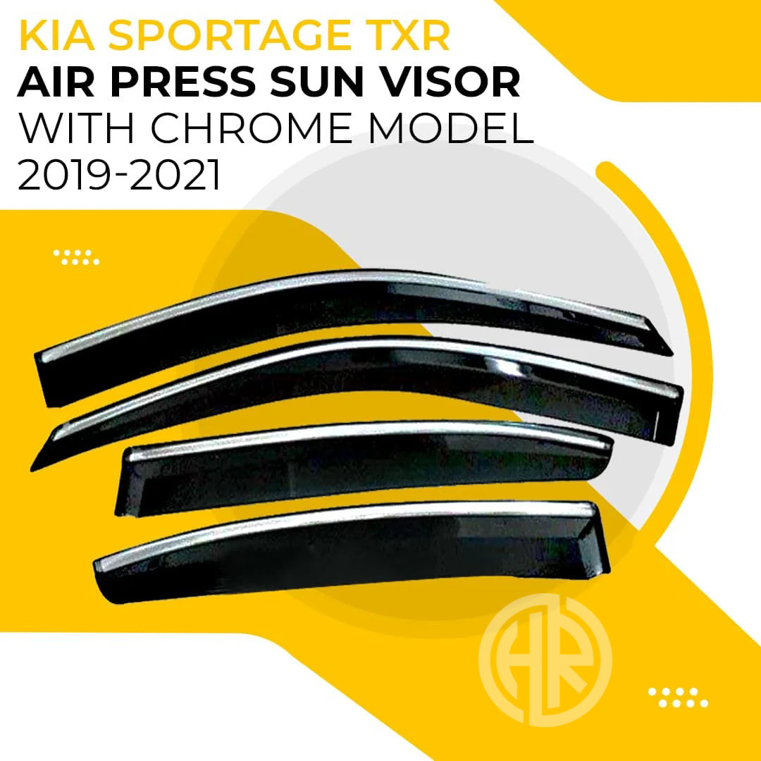 TXR Chrome Air Press Sun Visors For KIA Sportage (2019-2021)