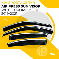 TXR Chrome Air Press Sun Visors For KIA Sportage (2019-2021)