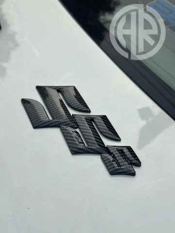Carbon Fiber Logo Set For Suzuki