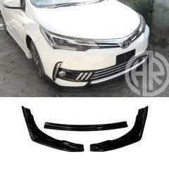 Glossy Black Front Splitter For Toyota Corolla