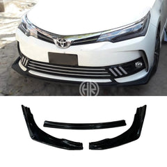 Glossy Black Front Splitter For Toyota Corolla